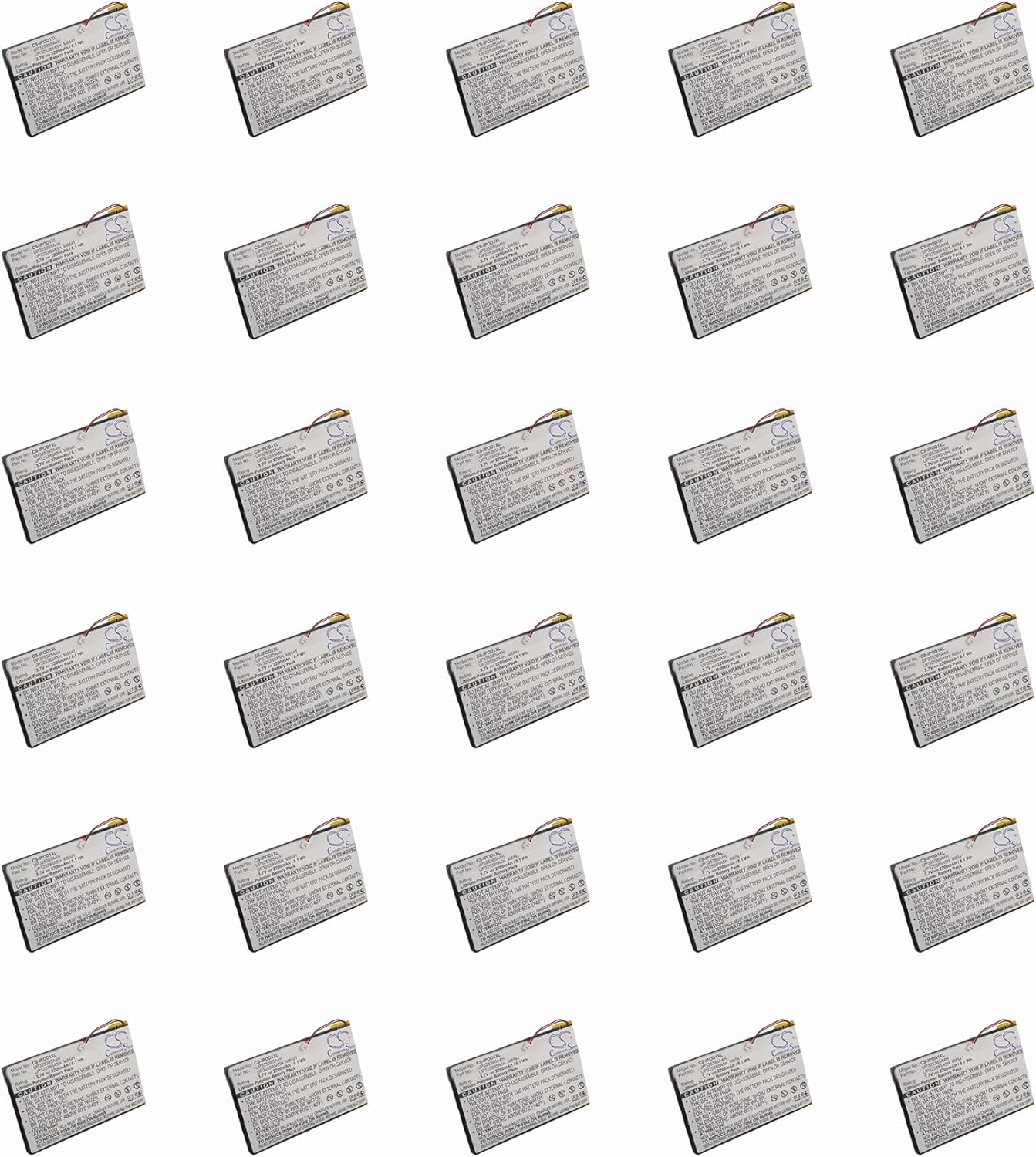 (30 Pack) XSP Battery for Apple 2nd Generation iPod 1st PN P325385A4H