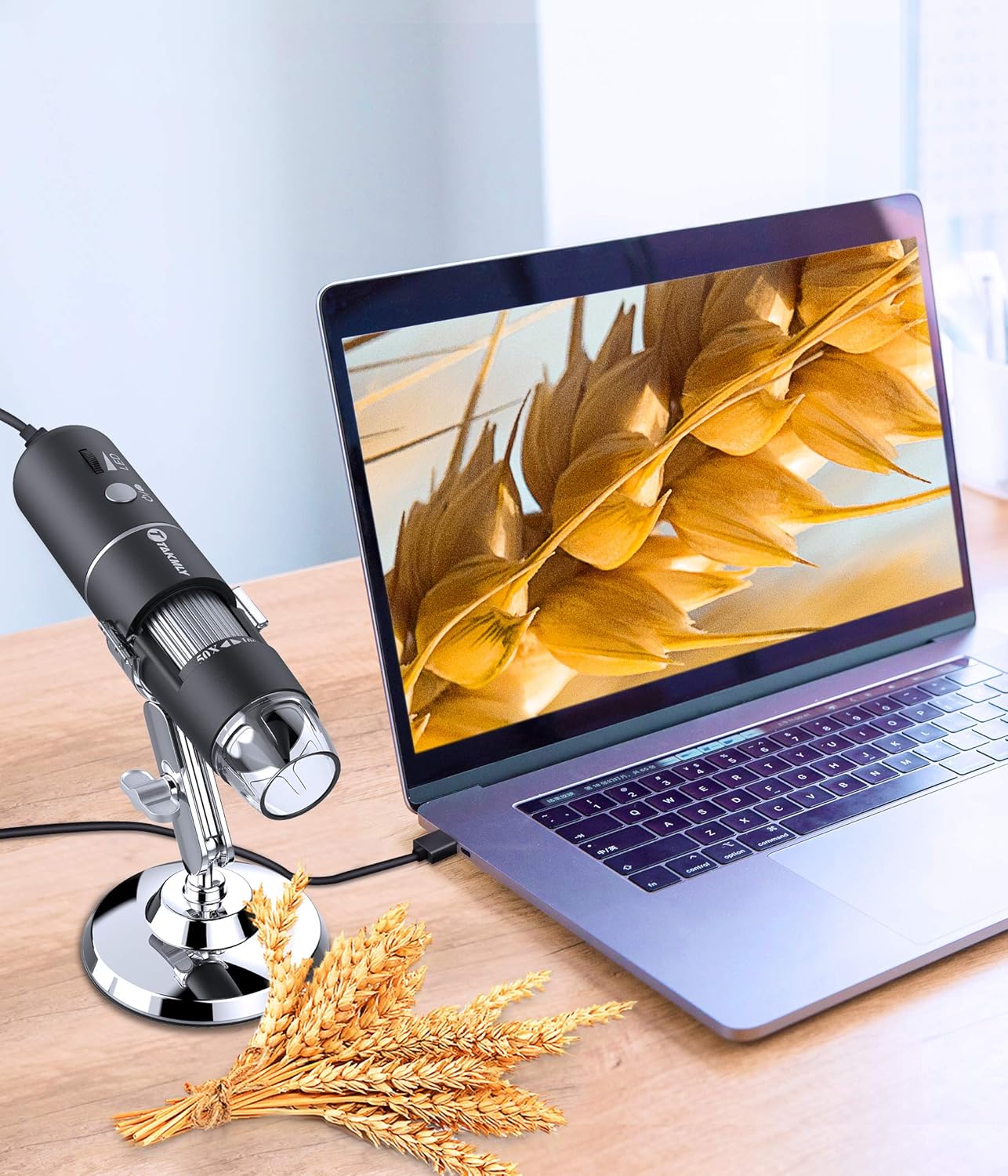 Wireless Digital Microscope Handheld USB HD Inspection Camera 50x-1000x Magnification with Stand Compatible with iPhone, iPad, Samsung Galaxy, Android, Mac, Windows Computer : Electronics