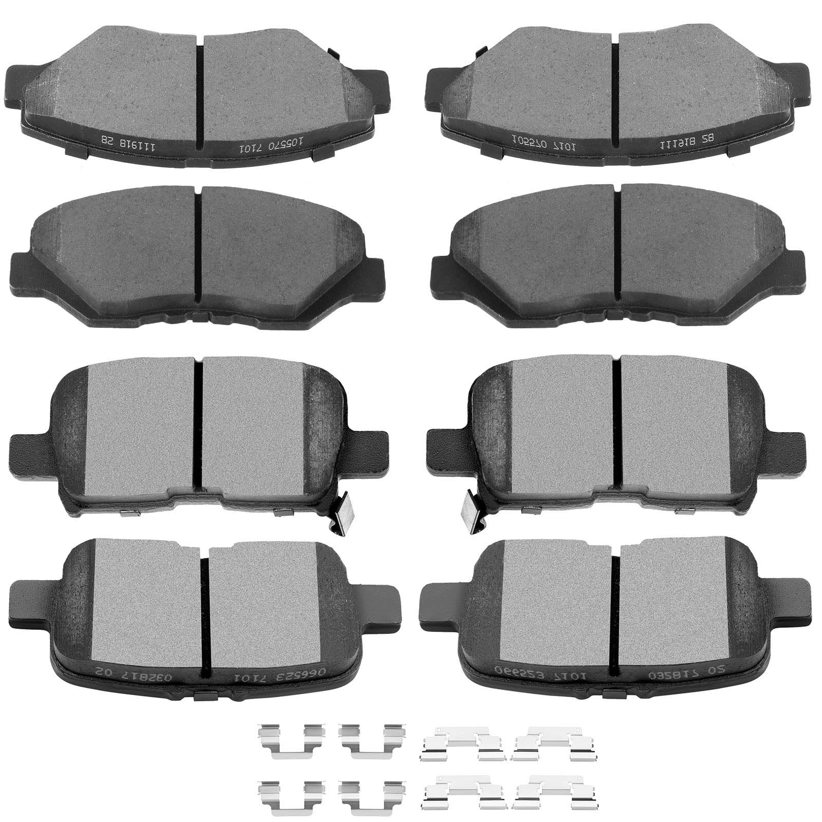 SCITOO D943 D865 8PCS Brake Pad Sets Front and Rear Ceramic | Fit 2003-2008 For Honda For For Pilot 3.5L