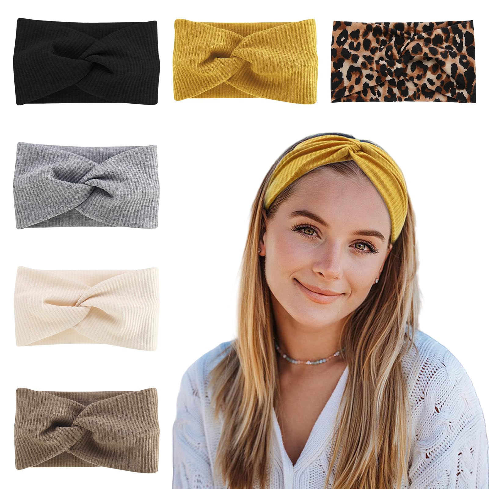 Kavya Bandeau Cheveux Femme Élastique Bandeau Femme Mode Coloré