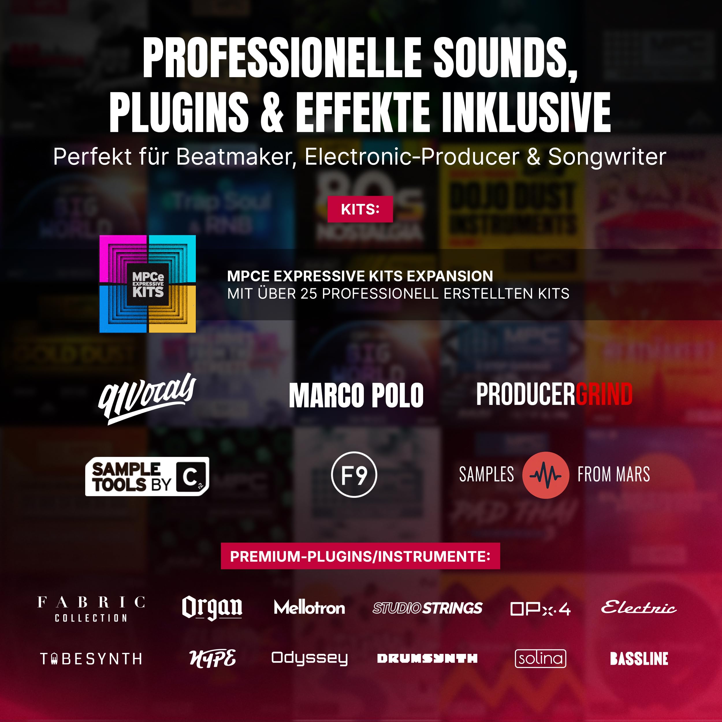 Akai Professional MPC XL Standalone Music Production Center für Sampling und Sequencing mit 10,1-Zoll Touchscreen, 3D MPCe Pads, 8‑Core CPU, 16 GB RAM und 256 GB SSD