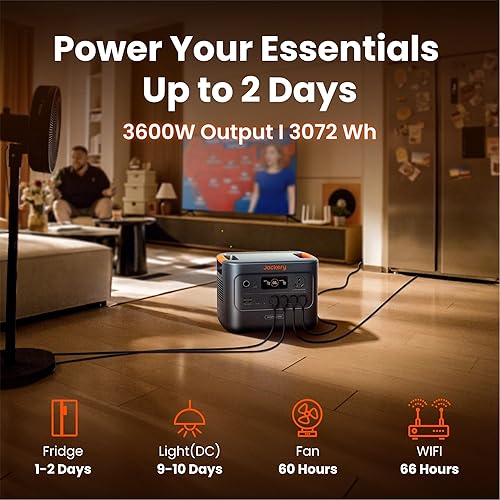 Miniatura 2 de Jackery HomePower 3000 Estación de energía portátil, salida de 3600 W (sobretensión de 7200 W), generador solar de batería LFP de 3072 Wh, respaldo