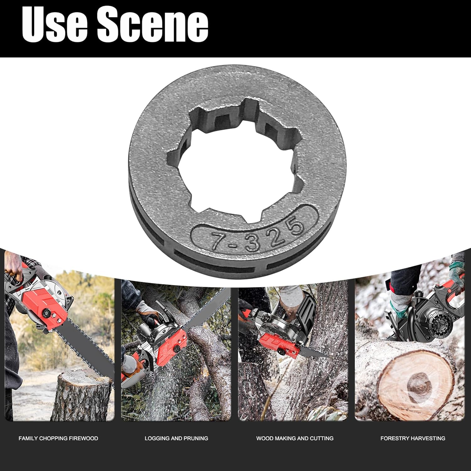 3pcs .325" 7T 17mm Sprocket Drive Rim Kit view 6