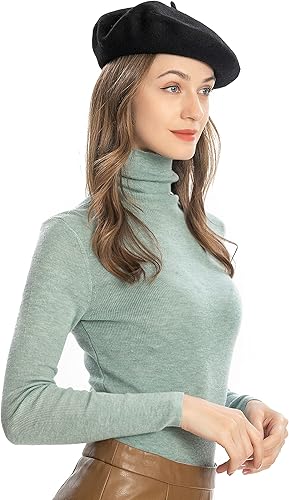 Miniatura 3 de ZLYC - Gorro de boina francesa de lana para mujeres y niñas