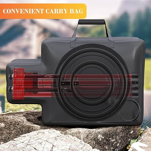 Miniatura 5 de GRISUN Juego de paella con quemador de paella, paella de acero esmaltado de 18 pulgadas con estante lateral, 4 patas reforzadas con estante