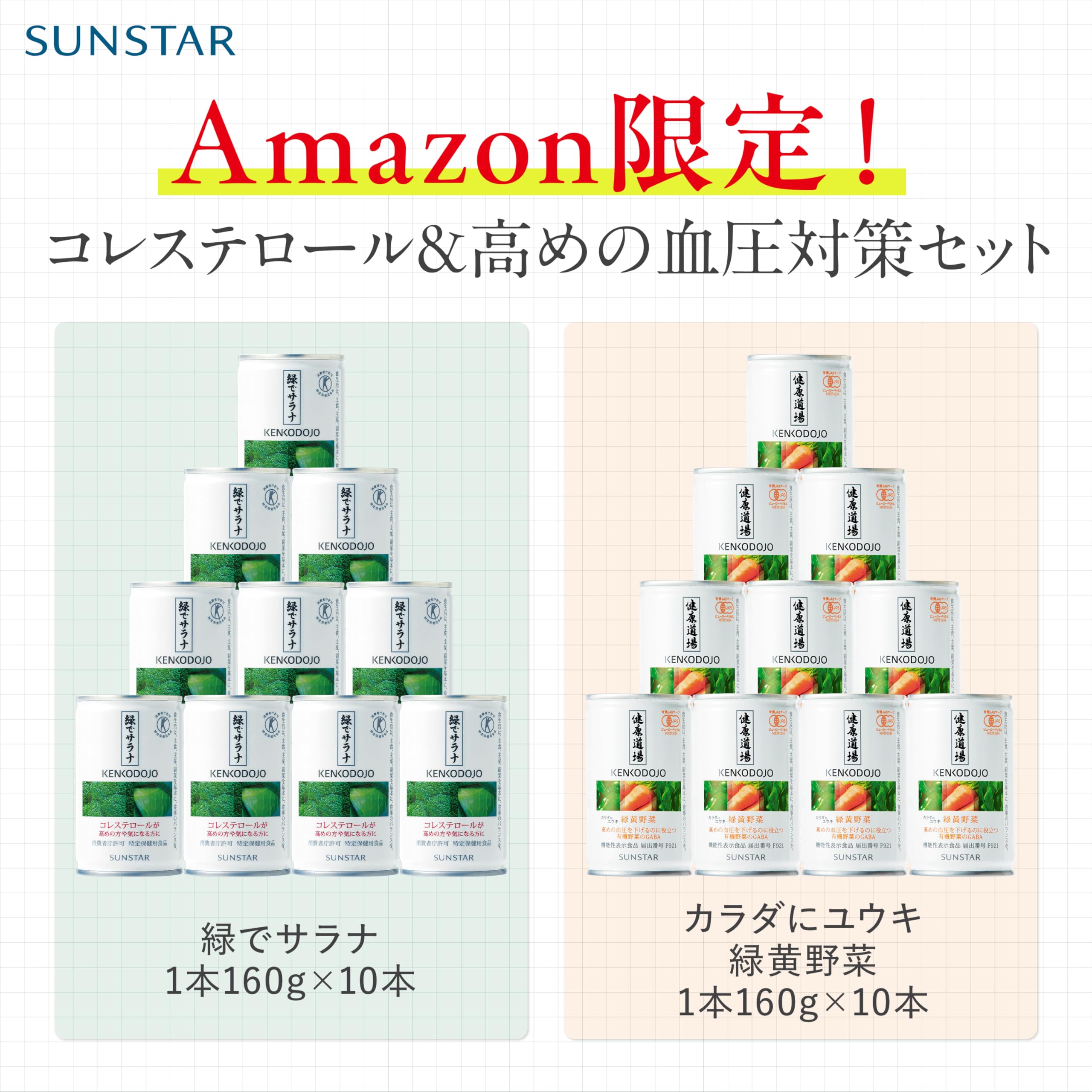 Amazon.co.jp: サンスター コレステロール & 高めの血圧対策セット (緑