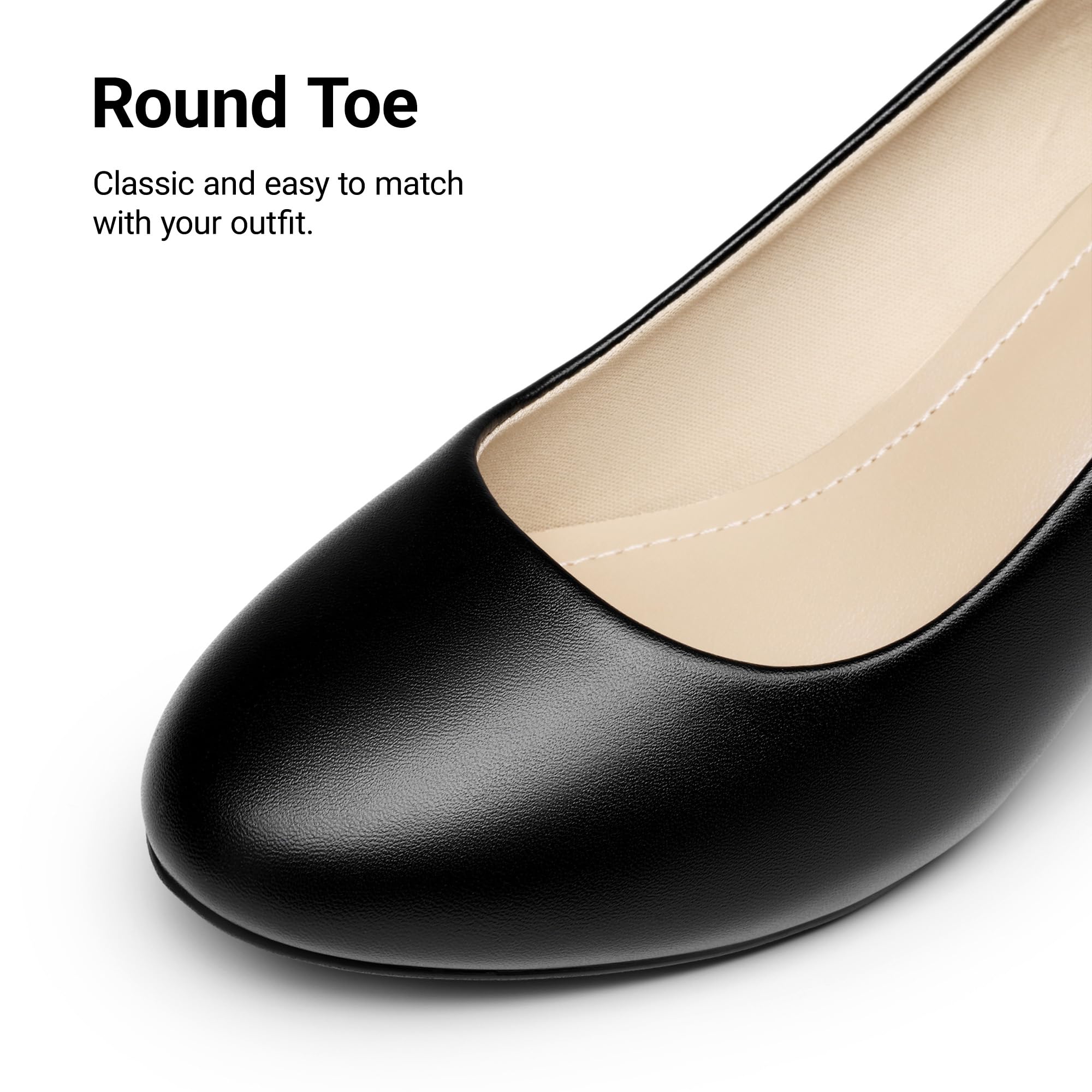 DREAM PAIRS Chaussures à Talon Classiques pour Femme Escarpins en PU Confortable LUVLY