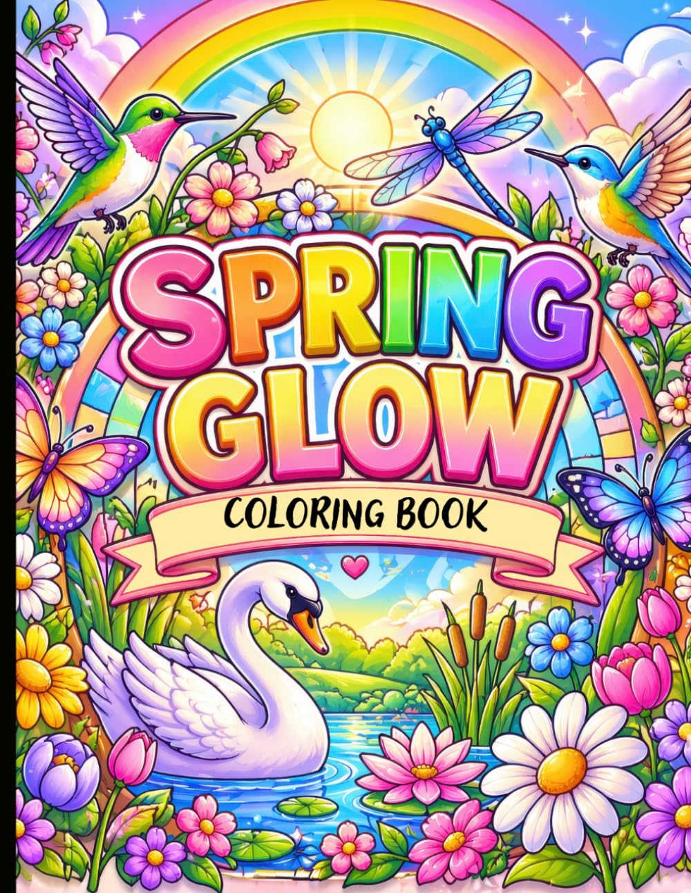 Spring Glow Coloring Book: Inspiring Designs for Relaxation, Creativity and Mindfulness.