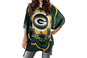 NFL Green Bay Packers Women's Sheer Caftan With Flower Design