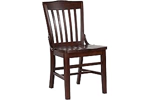 Flash Furniture Hercules Series School House Back Wooden Chair with Walnut Finish