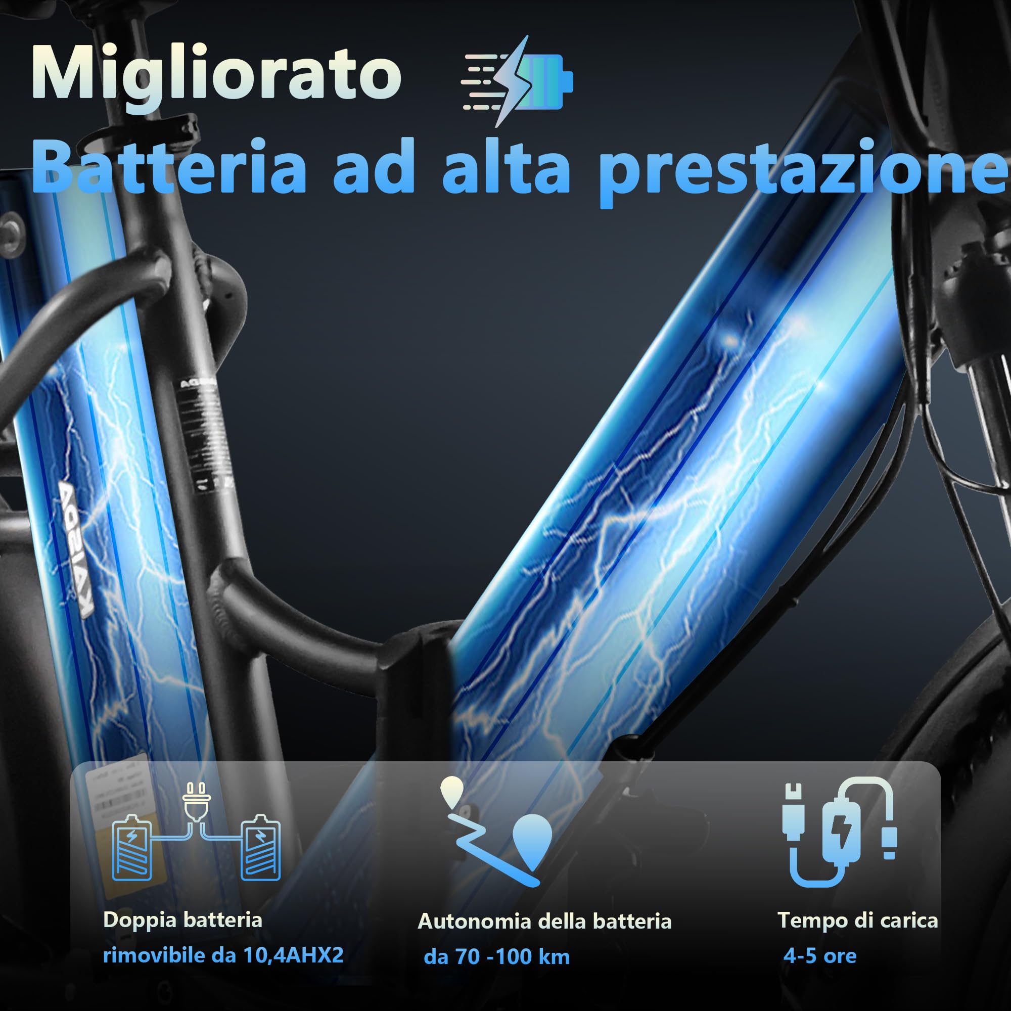 K K201 Bici Elettrica Pieghevole, con Pneumatici Grassi da 20" x 3.0" e Batteria Rimovibile da 36V 20.8Ah, Autonomia di 90 km, E-Bike per Tutti i Terreni