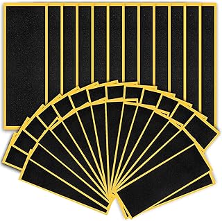Hasefam 40Pcs Fingerboard Foam Grip Tape, Quality Wooden Board Strong Adhesive Foam Anti Slip Stickers Black Mini Skateboard Grip Tape 4.33x1.5inch (Black 40Pcs), 40pcs, Black 40Pcs