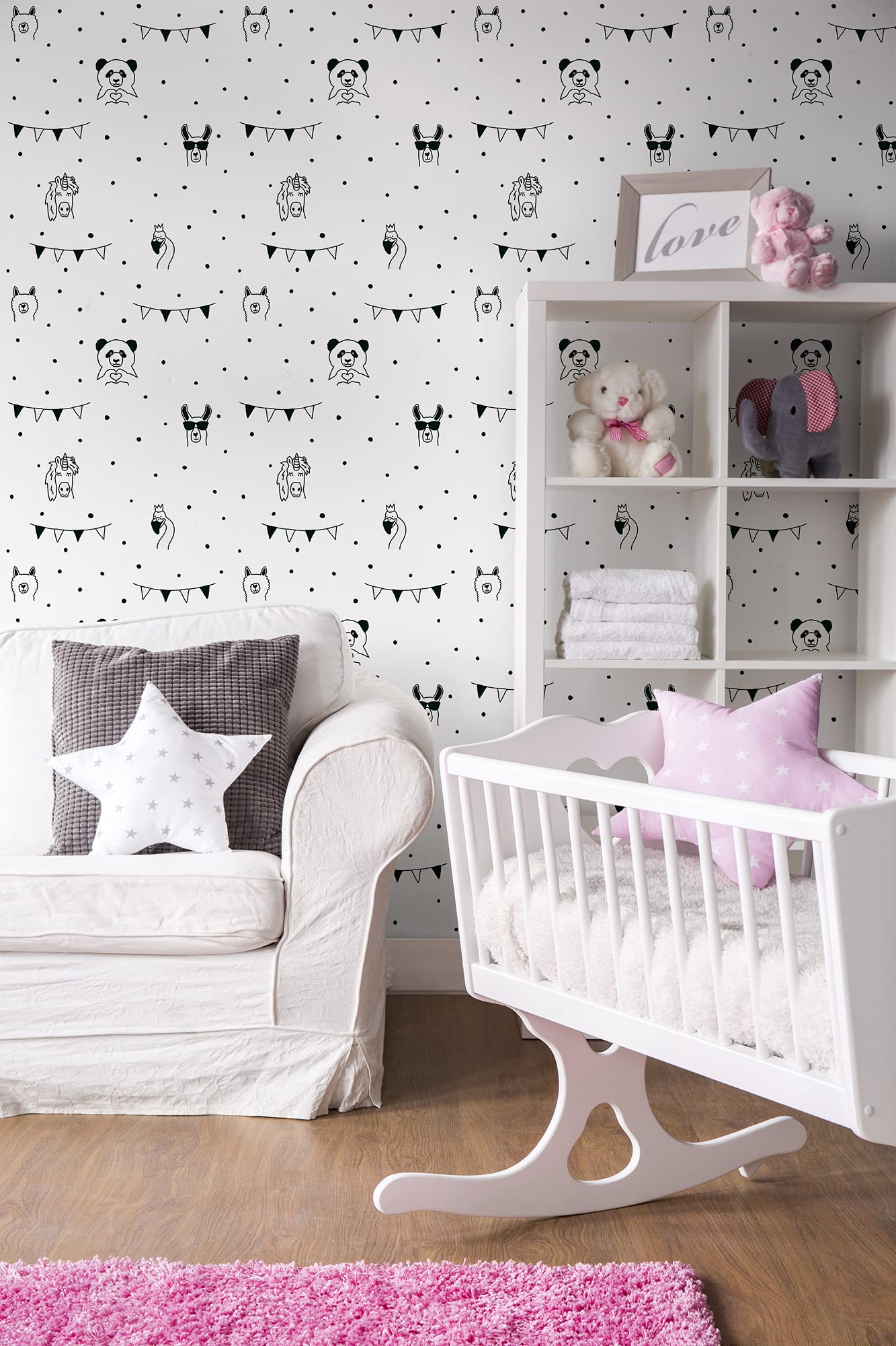 A.S. Création Animal Wallpaper Little Love Non-Woven Wallpaper 10.05 m x 0.53 m Black White Made in Germany 381382 38138-2 - Image 4