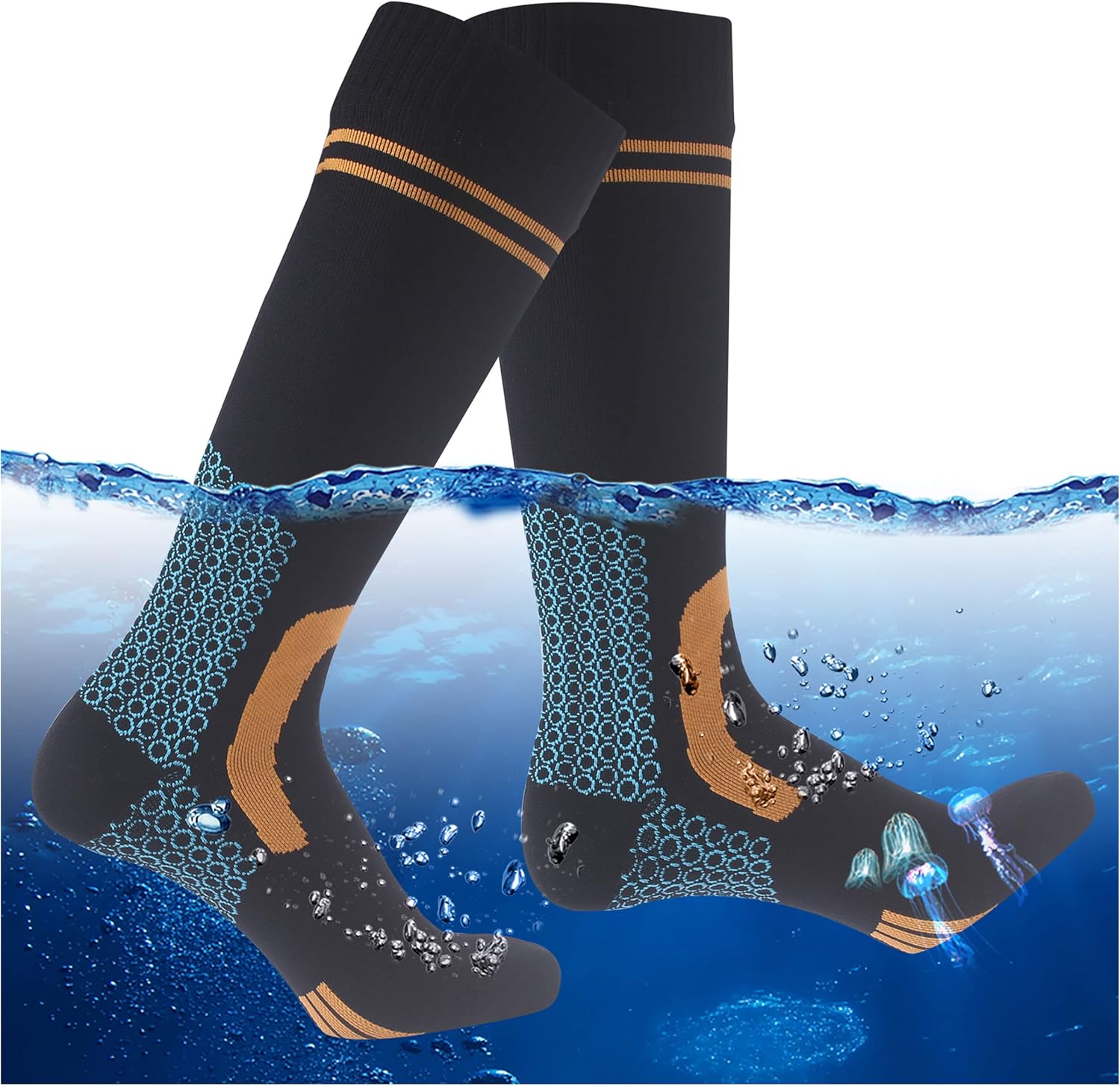 RANDY SUN Waterproof Breathable Knee High Kayaking Hunting Fishing Socks