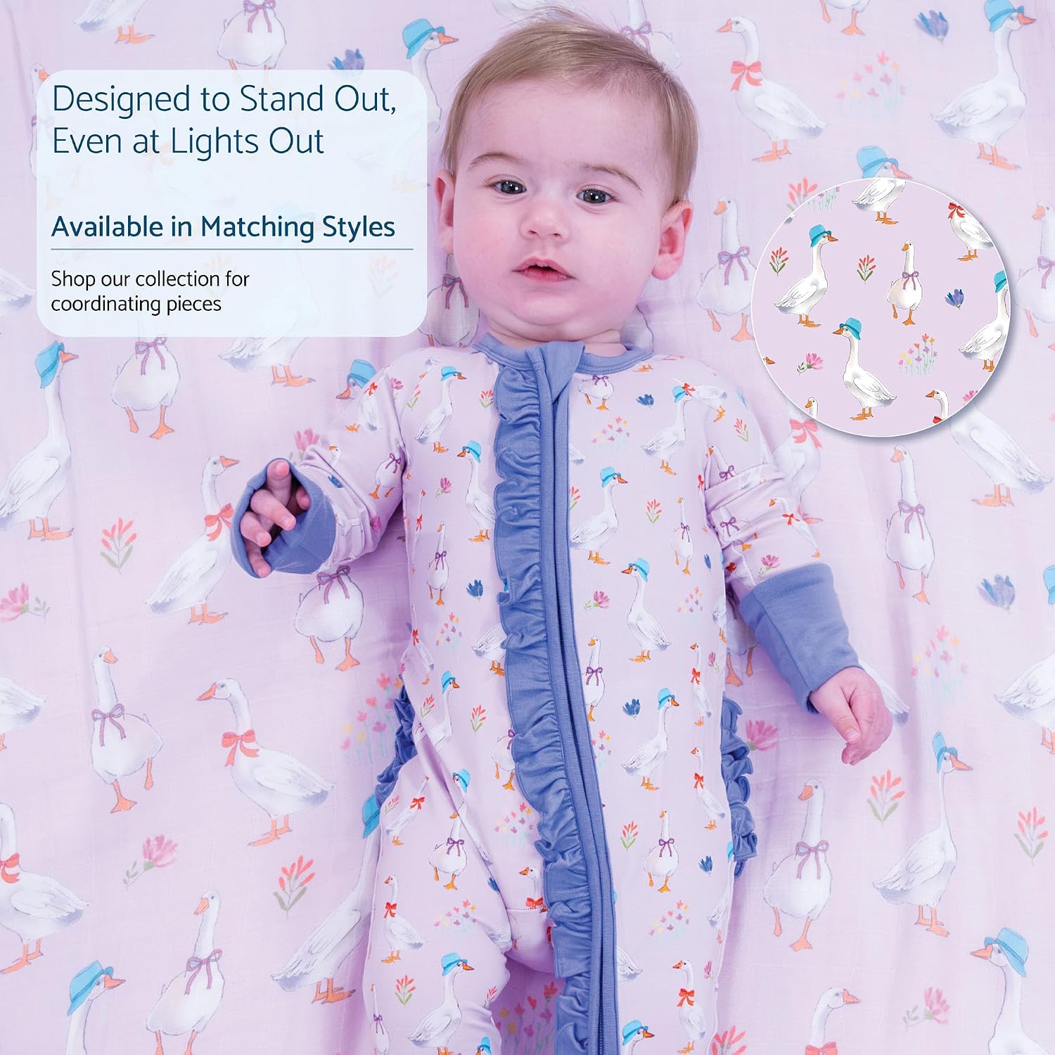 LollyBanks Baby Pajamas, Long Sleeve Baby Romper with 2-Way Zipper, 95% Viscose from Bamboo and 5% Spandex, Infant Sleepers