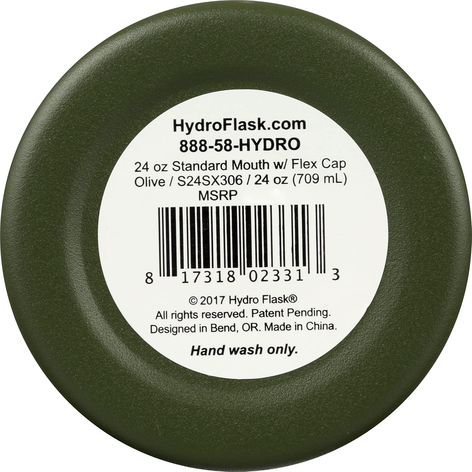 Hydro Flask 24 oz Standard Mouth Water Bottle with Flex Cap or Flex Straw