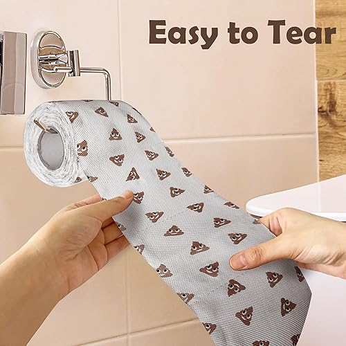 Miniatura 4 de Poop - Decoraciones de feliz cumpleaños para mujeres, hombres, ella, él, 3 capas, 150 hojas, rollo de papel higiénico novedoso, papel higiénico