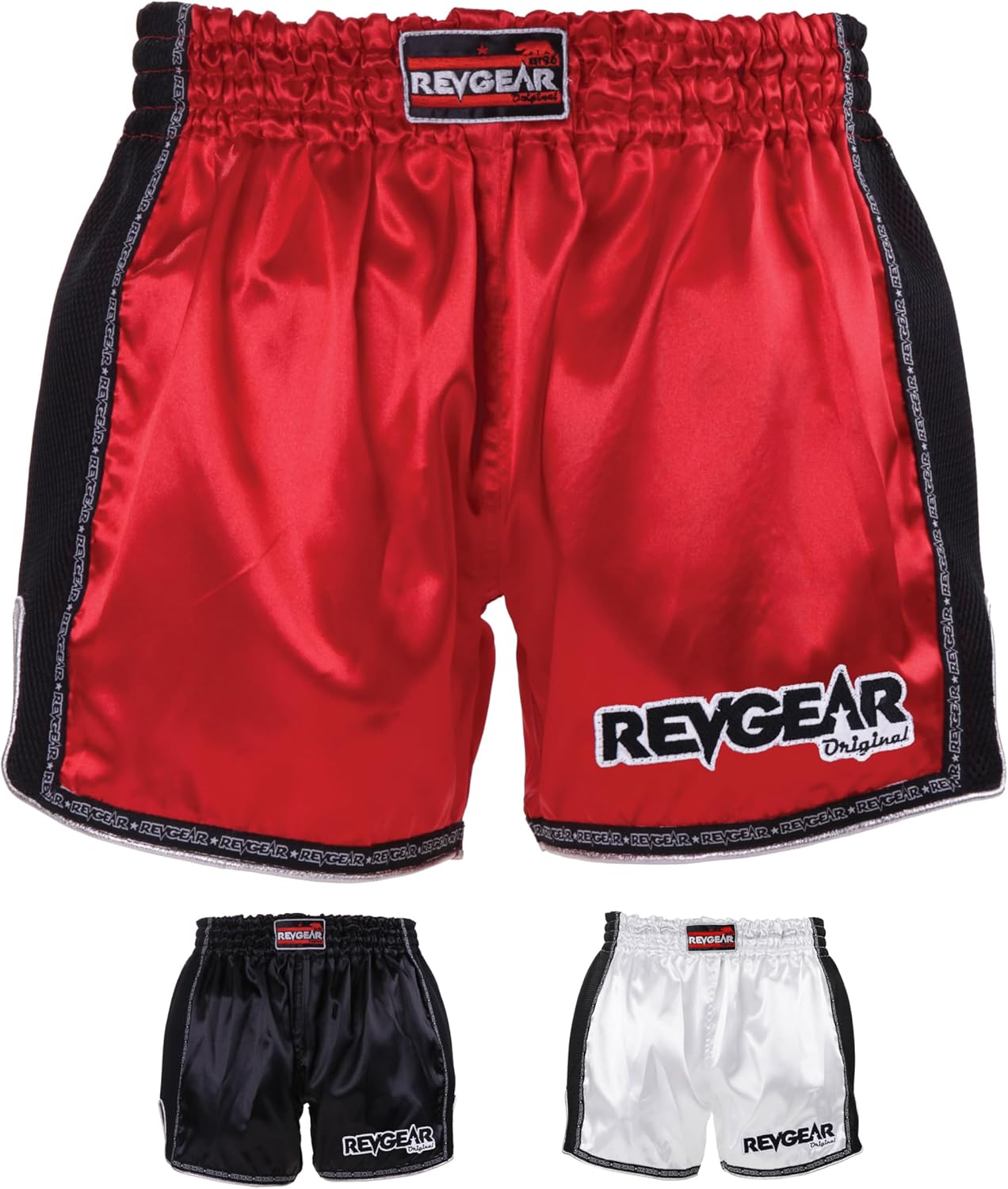 Revgear Authentic Thai Style Low Waist Muay Thai Shorts – Modern Fit for Men & Women, Ideal for MMA, and Kickboxing