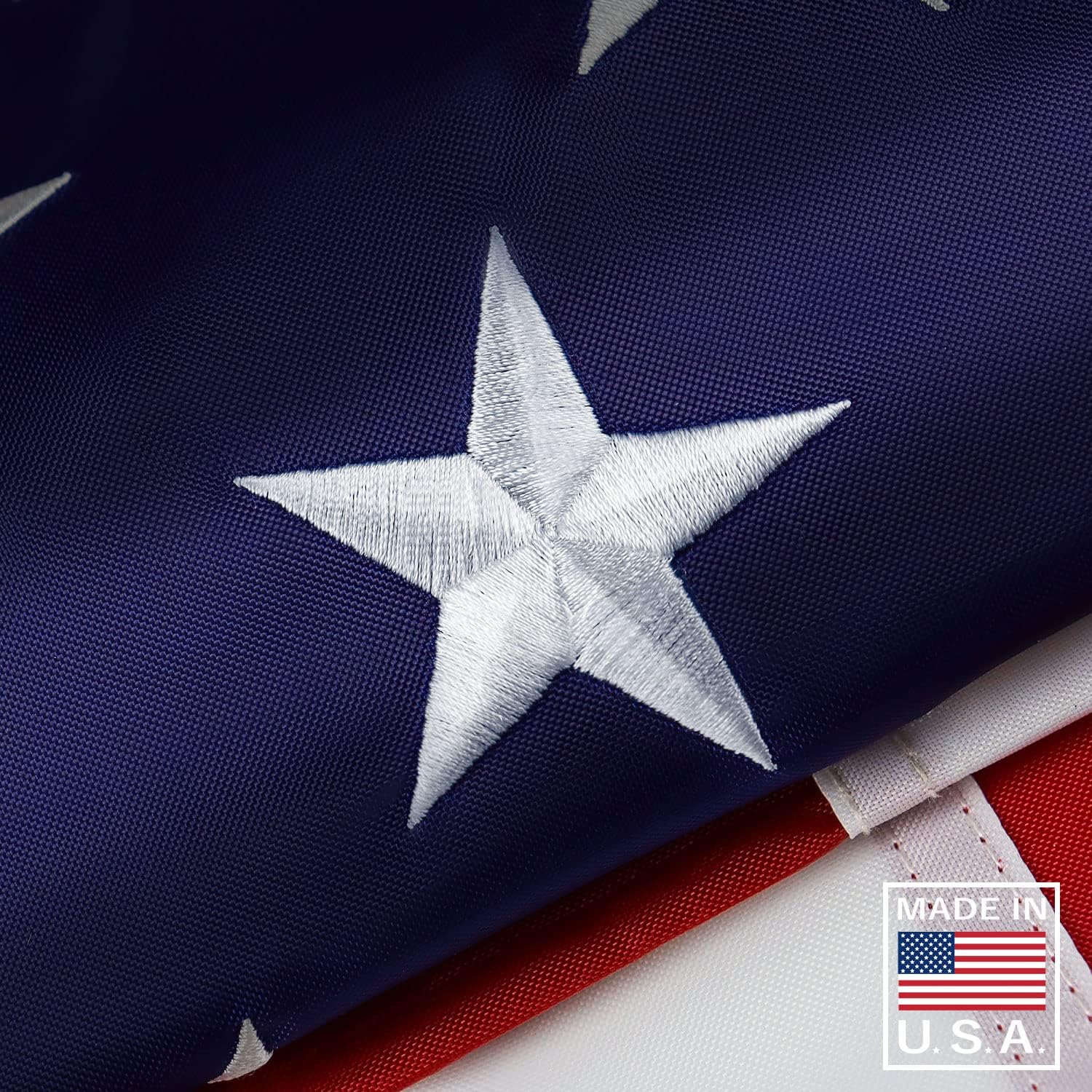 American Flag 3x5 FT Made in USA, Outdoor/Indoor US Flags Made of Heavy Duty Nylon