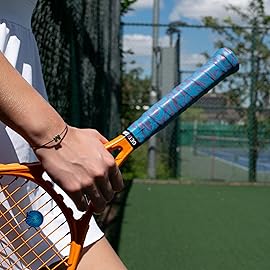 Get A Grip - Custom Tennis Racket Grip Tape - Anti-Slip/Quick-Drying Tennis Overgrips - Precut Badminton Racket Grip with Finishing Tape (Hydra, 1 Grip)