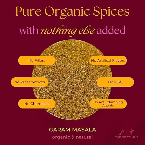 Miniatura 4 de Especias en polvo orgánico Garam Masala, con sal, condimento sabroso de curry indio para cocinar comida india desi, carne o curry vegetal,