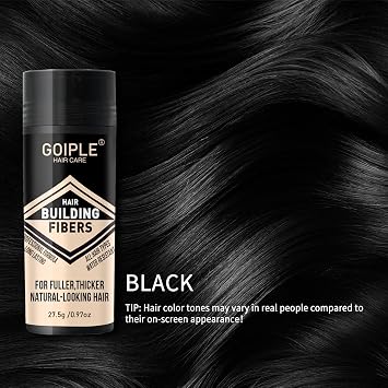 Hair Thickening Fibers&Pump Applicator Set Professional Hair Styling Set- Hair Fibers Barber Enhancement Spray for Mens Hair&Beard- Hairline Enhancer & Volumizing Spray Barber Enhancement Card(Black)