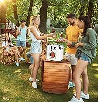 Vista 6 de Miller Light - Hielera retro - Cubo de hielo portátil con abridor de botellas, estilo vintage, aislado para acampar, playa, pícnic, RV, parrilladas