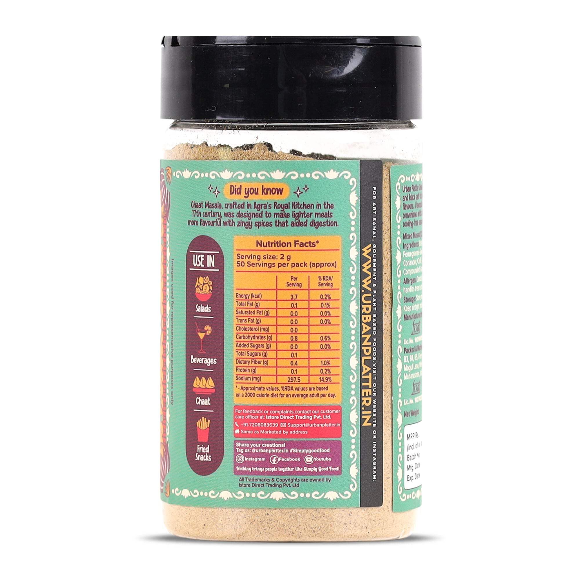 Urban Platter Chaat Masala, 100g - Image 2 thumbnail