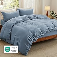 Vista 286 de Bedsure - Juego de ropa de cama de 2 piezas con 1 funda de edredón y 1 funda de almohada, extrasuave, prelavado, con cremallera, sin edredón