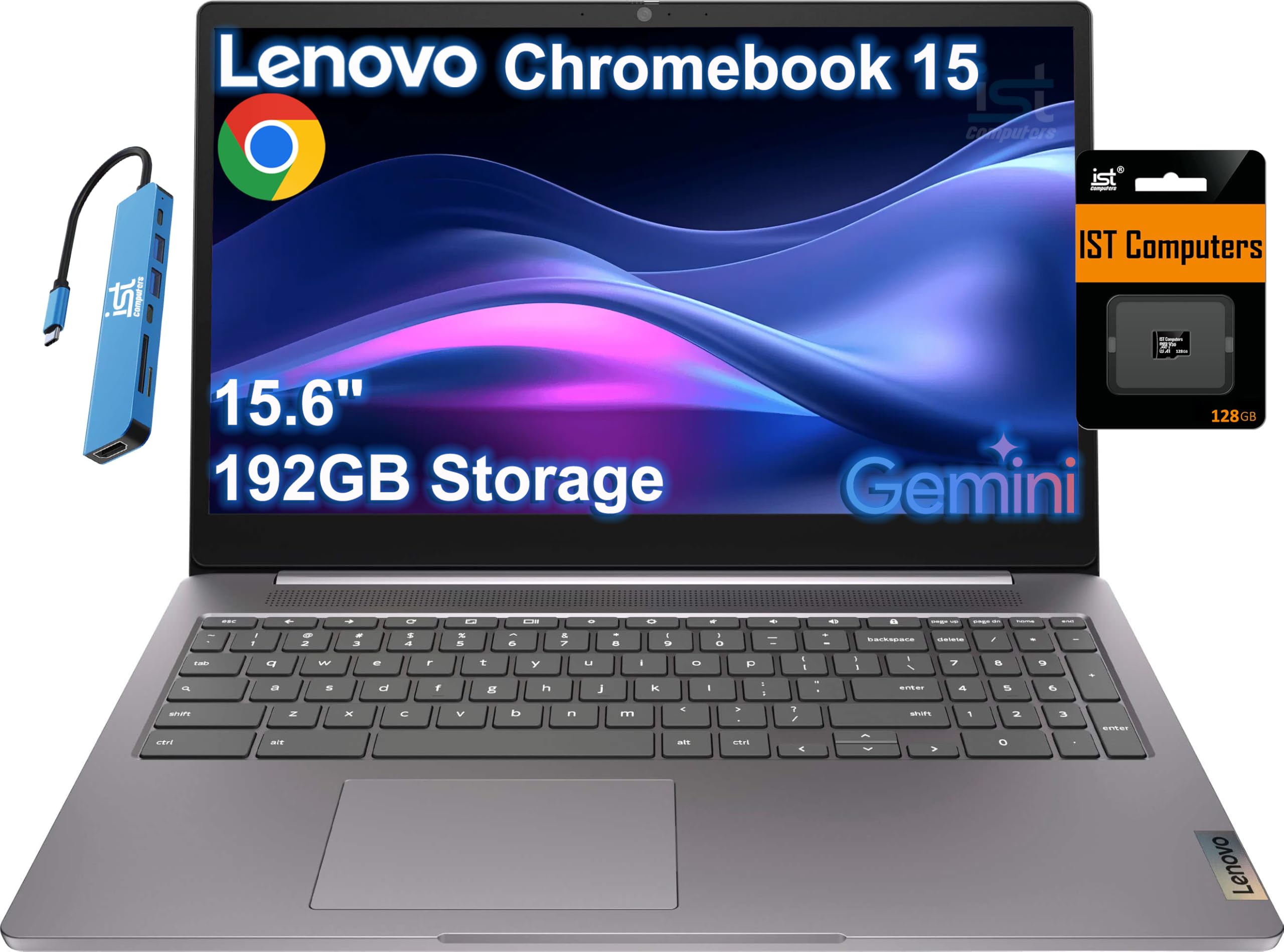 Lenovo Chromebook 15 IdeaPad 3i (FHD de 15,6 polegadas, 4 GB de