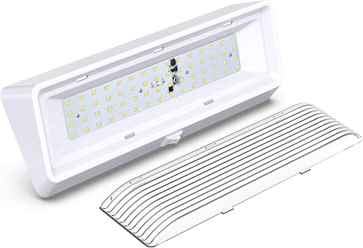 RV Exterior Porch Utility Light with Switch XL 12v 650 Lumen Lighting Fixture. Replacement Lighting for RVs, Trailers, Campers, 5th Wheels White Base Clear Lens White, 1-Pack