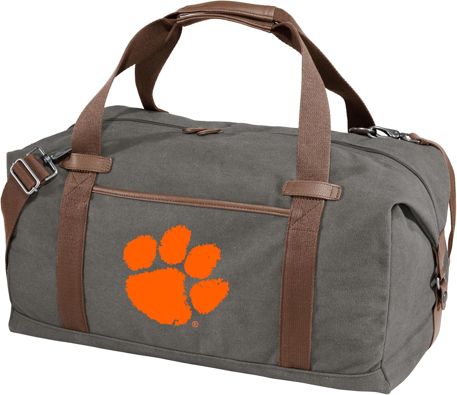 Clemson Duffel Bag - Carryon, Overnight Travel Bag, Rich Canvas Fabric For Clemson Tigers Fans and Alumni