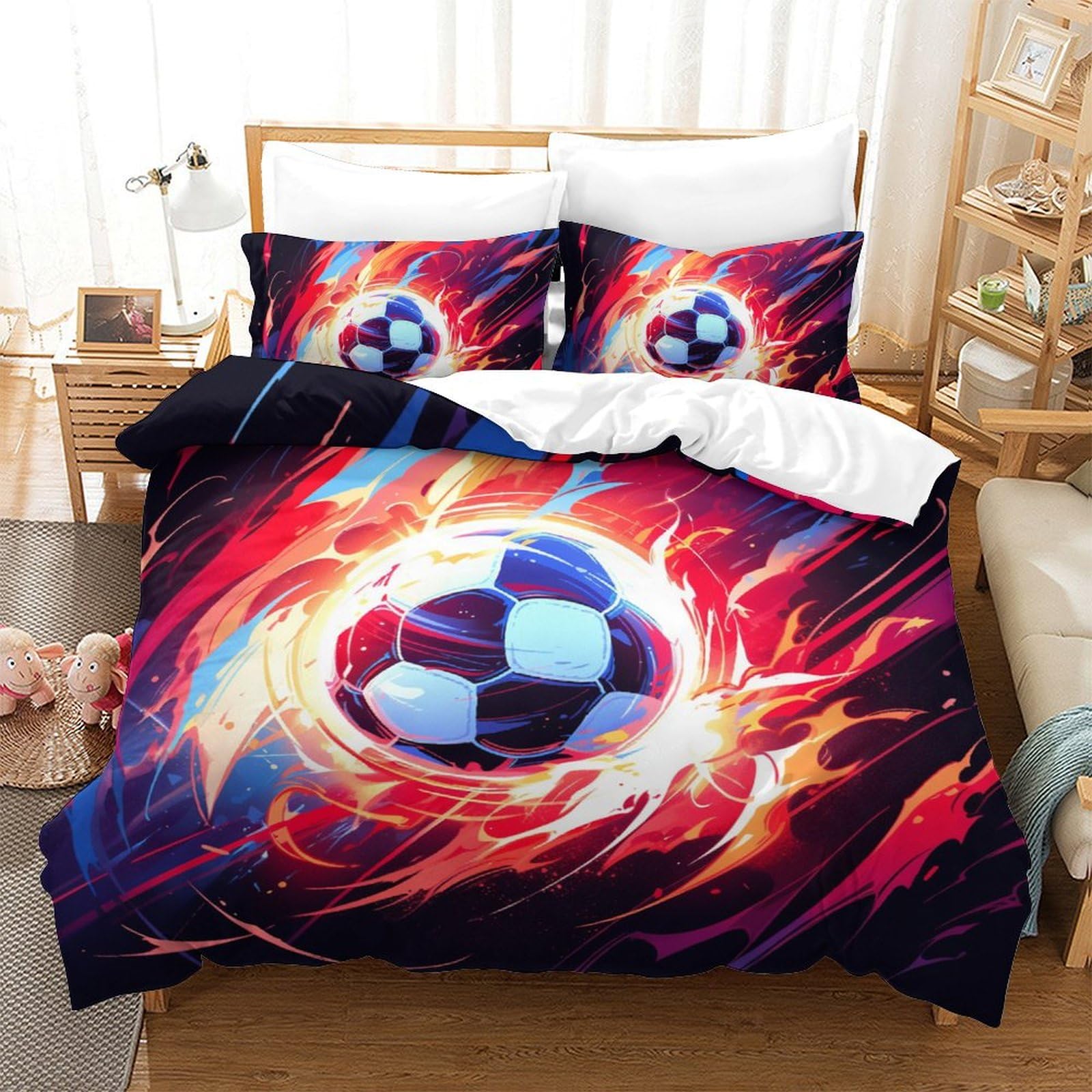 Housse de Couette Football 3D pour la chambre d'un ado passionné de sport