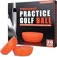 Vista 8 de CHAMPKEY Precision Practice Golf Balls 20 Pack - Soft Rubber Golf Training Balls - Avoid Swing Shallow and Steep Golf Practice Balls