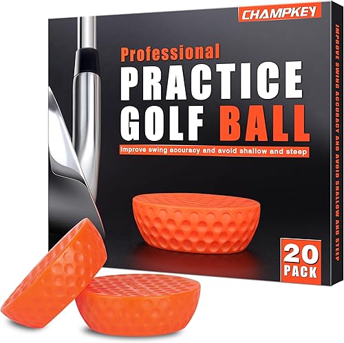 Miniatura 8 de CHAMPKEY Precision Practice Golf Balls 20 Pack - Soft Rubber Golf Training Balls - Avoid Swing Shallow and Steep Golf Practice Balls