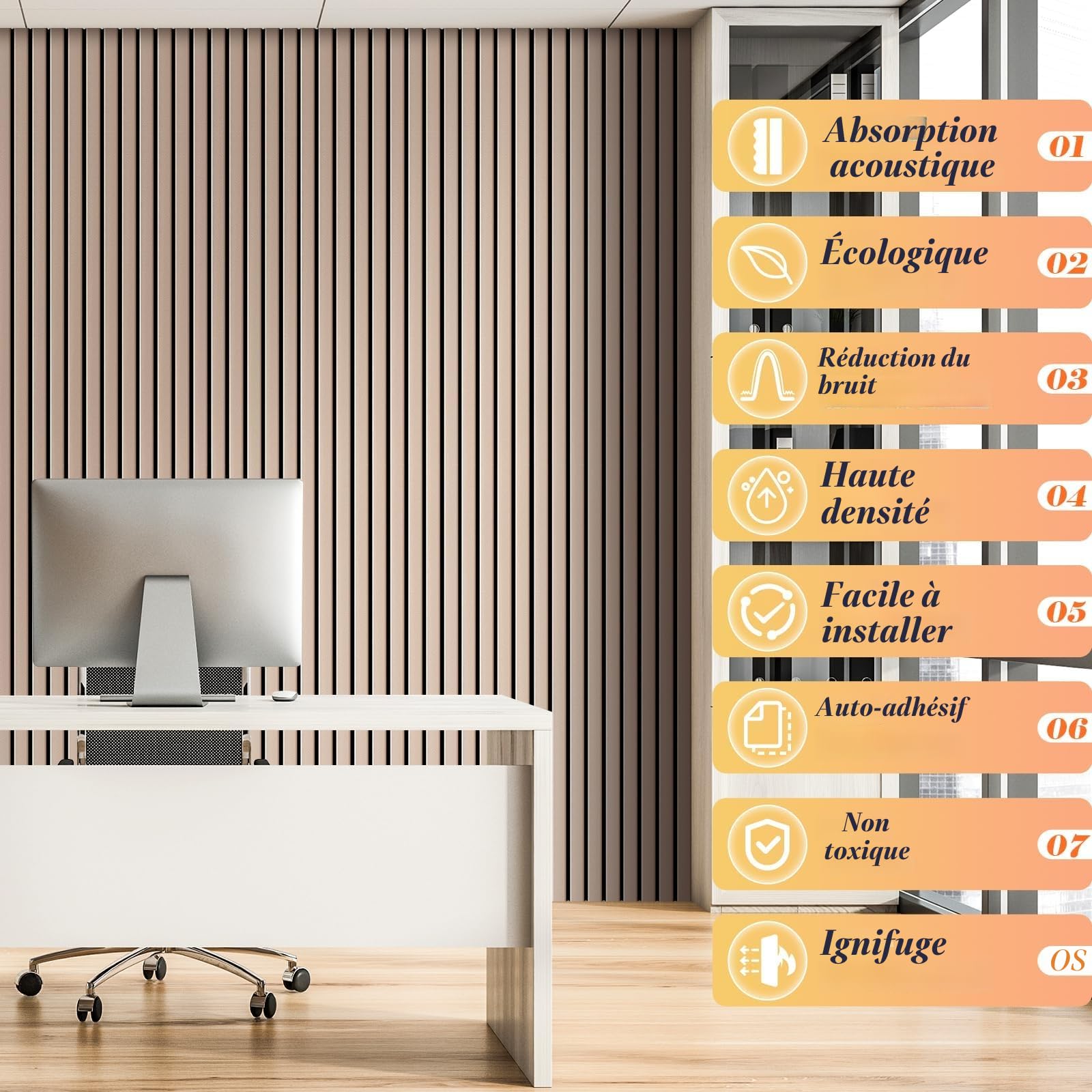 NZQXJXZ Lot de 12 Grands Panneaux Muraux Acoustiques | Panneaux Acoustiques Insonorisants Autocollants pour Mur, 40 x 30 x 1 cm, Traitement Acoustique pour Domicile, Bureau