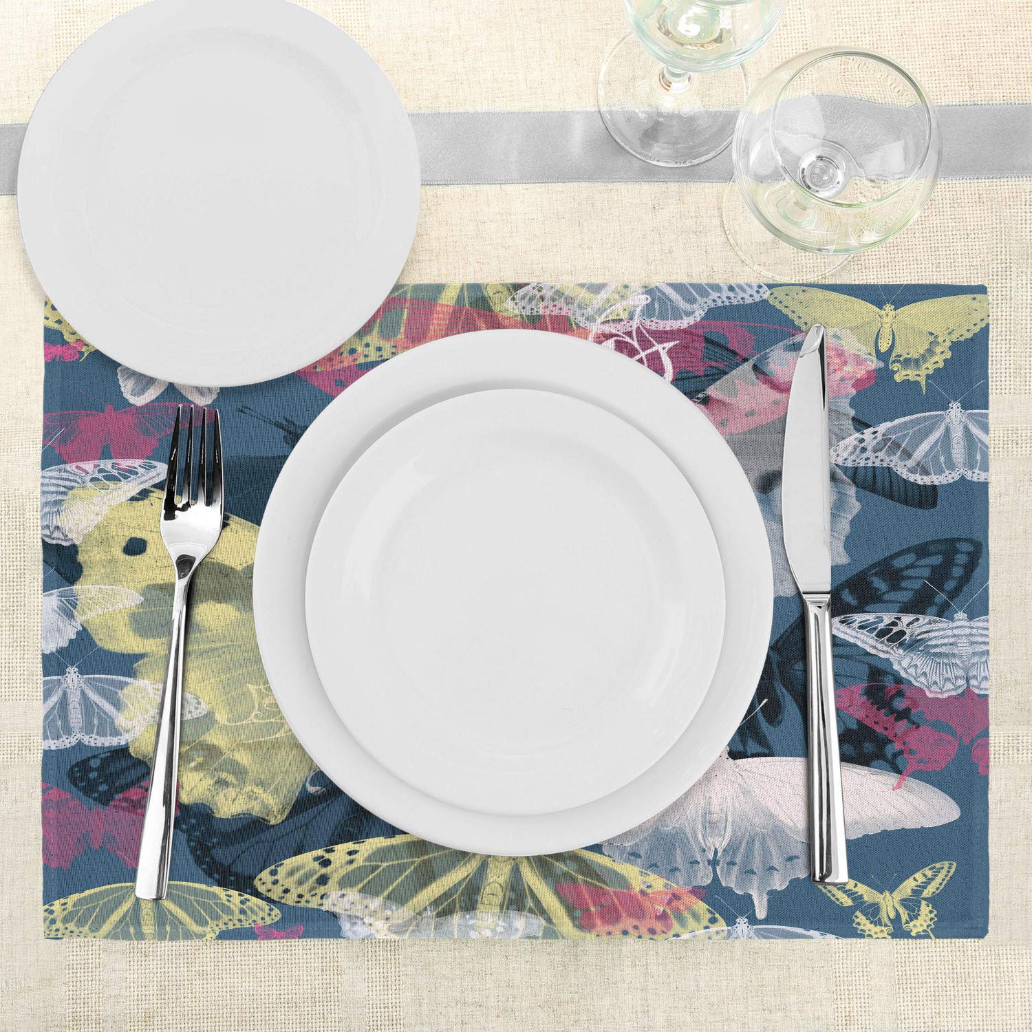 ABAKUHAUS Bestiame Tovaglietta Americana Set di 4