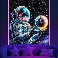 Vista 12 de Tapiz espacial para dormitorio, estética del espacio exterior, galaxia, noche, cielo estrellado, estrellas, universo, tapiz de nebulosa para colgar