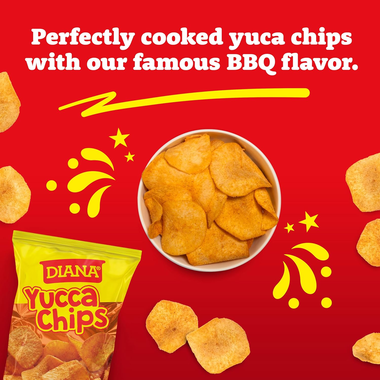 Diana Barbecue Flavored Yuca Chips, 2.29 Oz (Pack of 8)