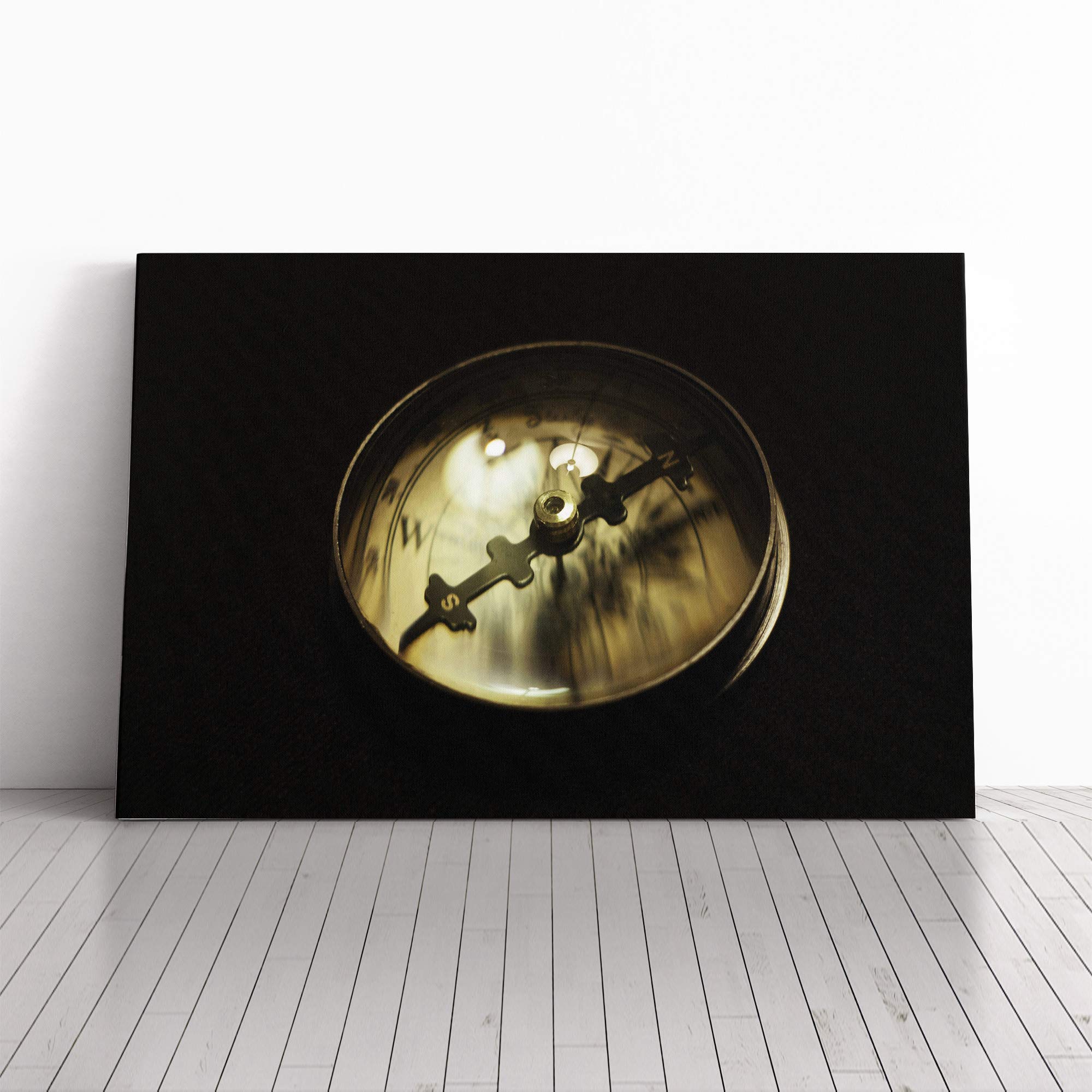Nautical Compass Canvas Print | Gallery Wrapped 30mm Frame Wall Art | 30x20 inches | Ready to Hang | Modern Seascape Picture | Living Room Bedroom Lounge Office