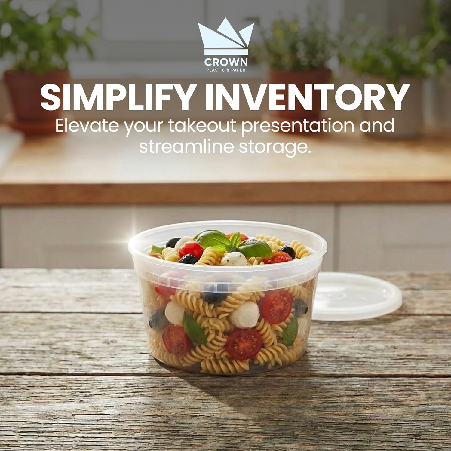 12oz Heavy Duty Deli Containers with Lids- Leak-Resistant Plastic Containers for Soups Sauces & Snacks- Microwave & Dishwasher Safe Stackable Food Containers for Deli, Catering & Takeout Use- 240 Pack