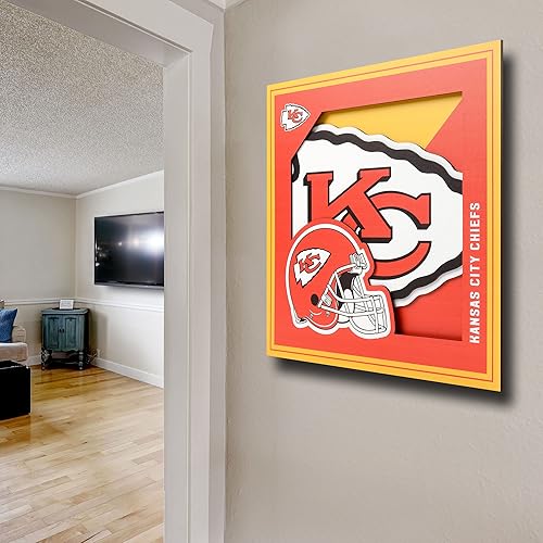 Vista 9 de YouTheFan Arte de pared de la serie de logotipos NFL de 12 x 12