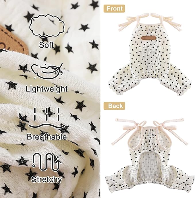 Pijama para Perro Pequeño con Estrella, Primavera Verano miniatura 8
