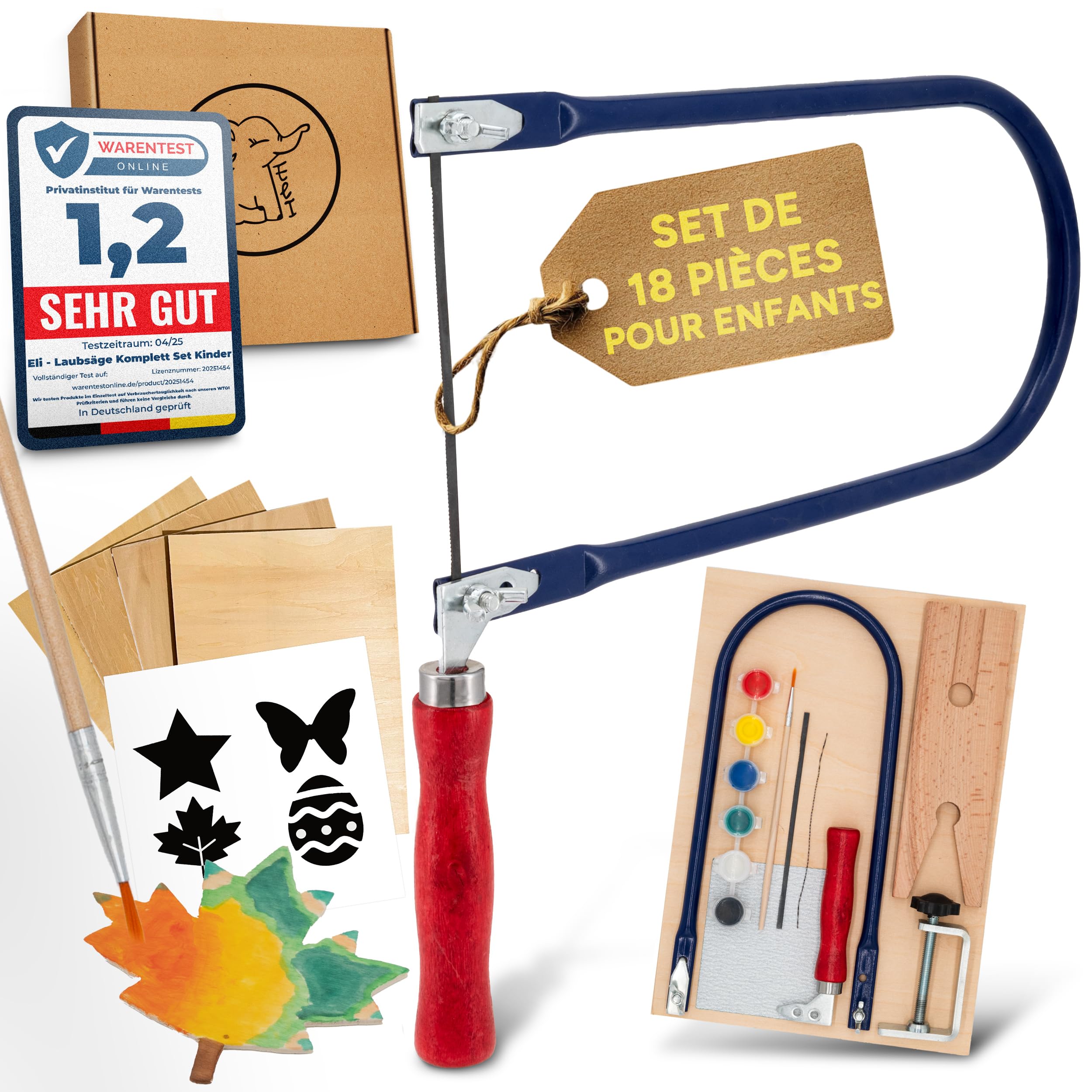 Scie à chantourner pour enfants Eli : kit complet pour apprendre le bricolage