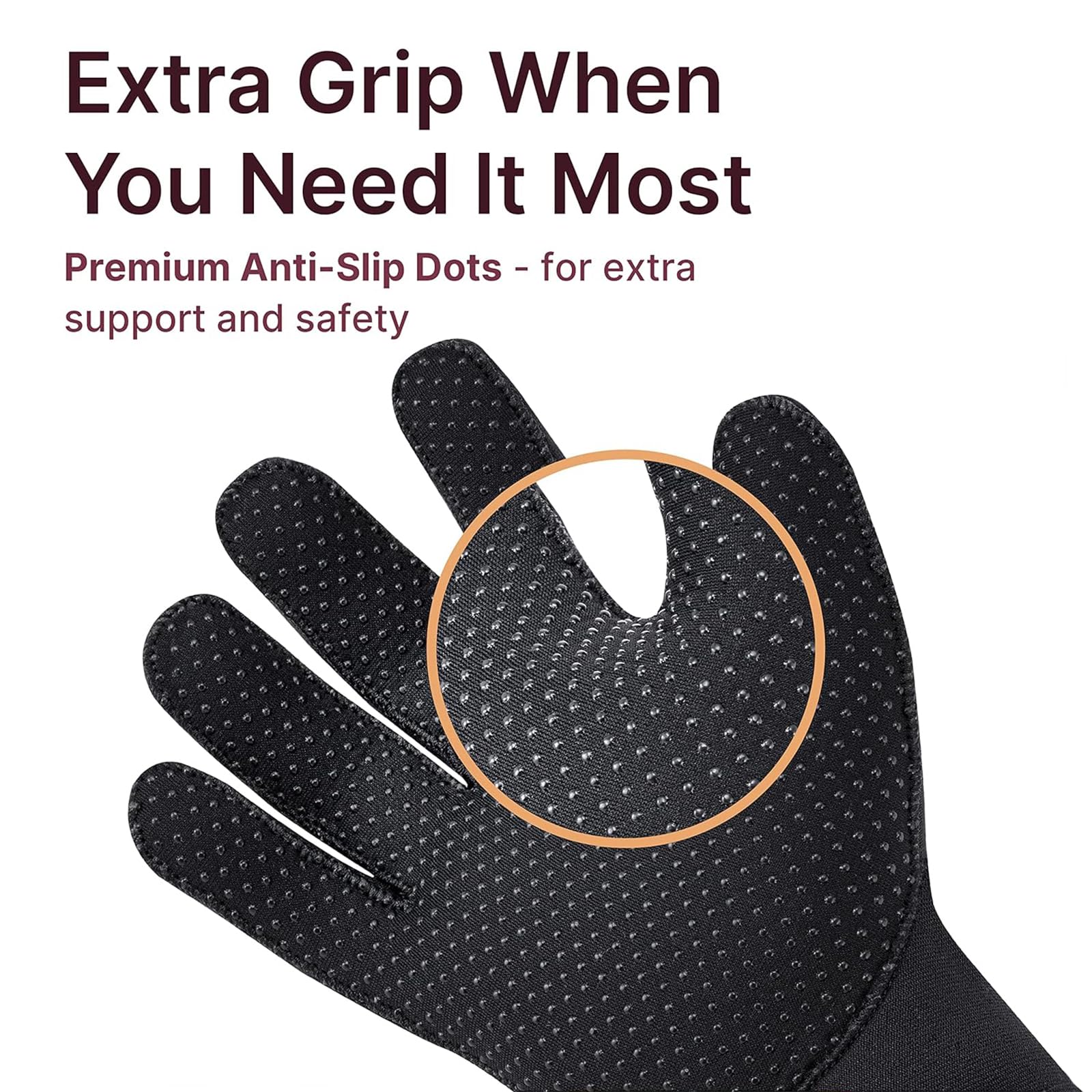 Guanti da nuoto in neoprene da 5 mm, guanti da muta da 5 mm con cinturino regolabile, guanti da immersione da 5 mm per donne e uomini per nuoto in acqua fredda