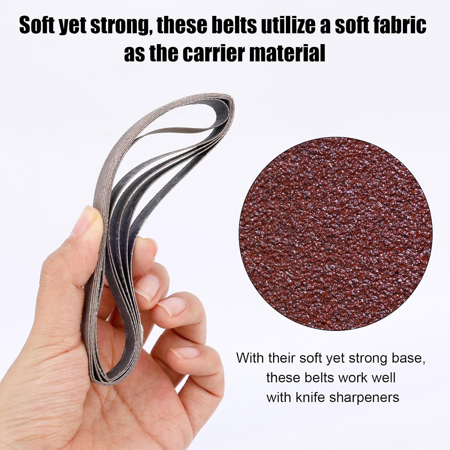 45pcs Replacement Knife Sharpener Belts for Work Sharp, 1/2" x 12" Multi-Grit Tool Sanding Belts Kit for WSKTS/WSKTS-KT/Mk.1/Mk.2 Precision Sharpening & Polishing (80-5000 Grits)