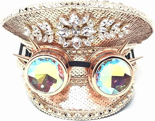 Miniatura 3 de Steampunk Rave Capitán Estilo Lujo Mujer Niña Rhinestone Lentejuelas Top Hat Halloween Navidad Disfraz Cosplay