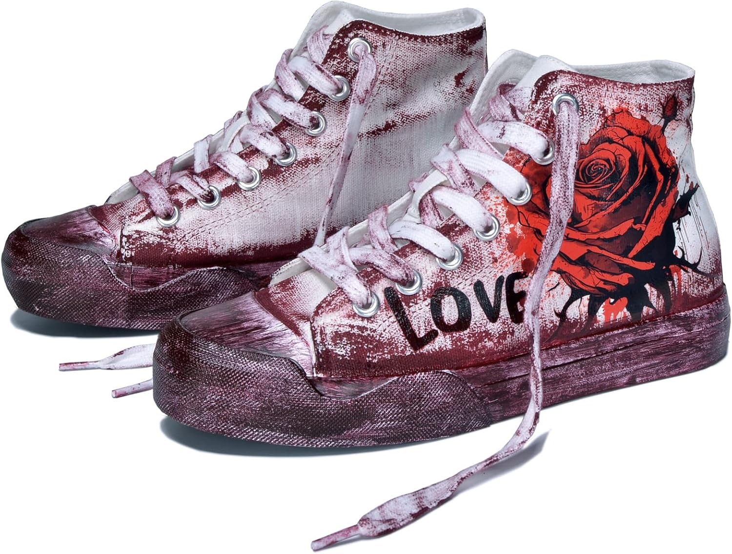 Women's Fashion Sneakers Men's High-Top Heart & Love Graffiti Design Casual Street Style for Everyday Wear - Image 6