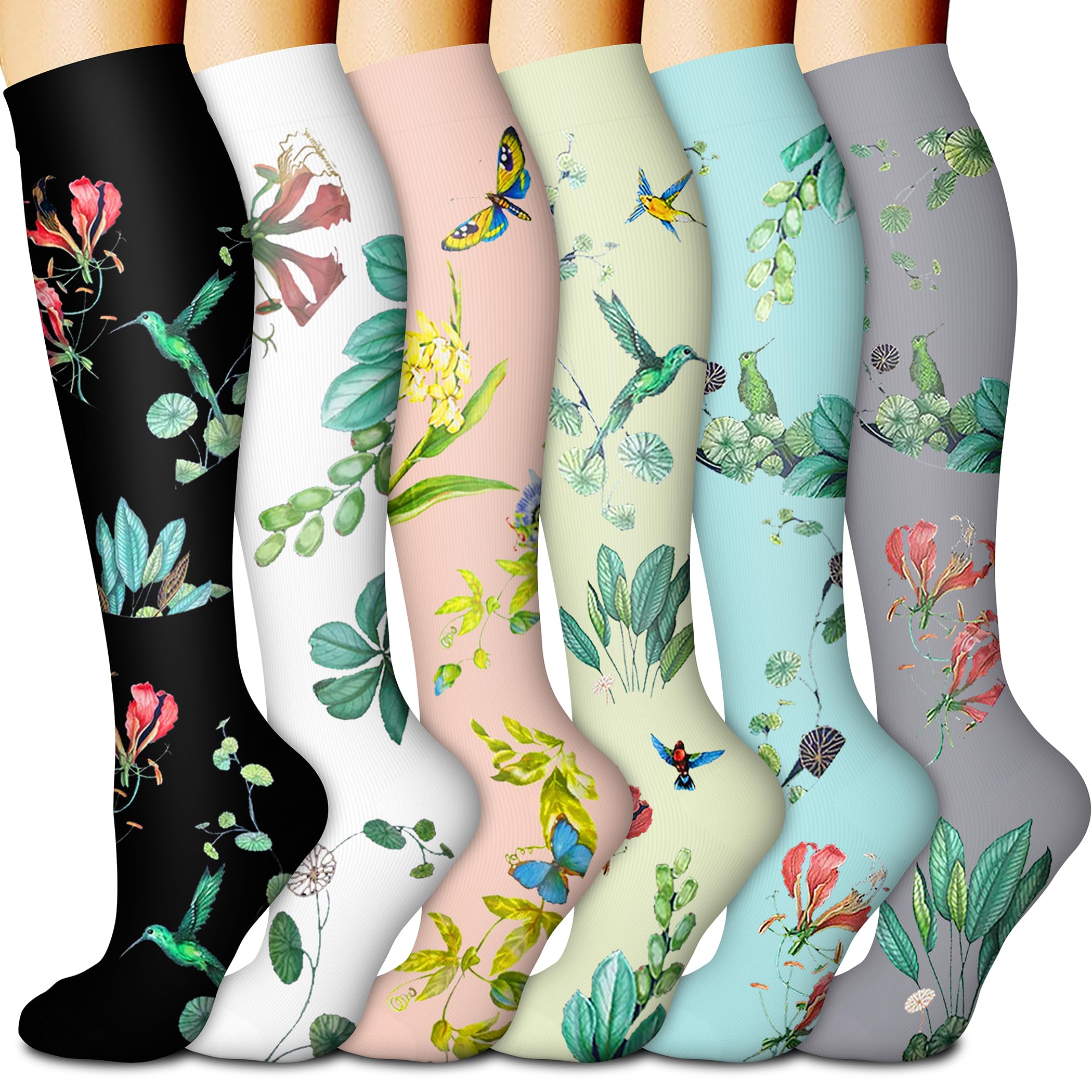 Las medias de compresión de 15 a 20 mmHg son los mejores calcetines atléticos para hombres y mujeres, correr, vuelo, viajes, enfermeras, mujeres embarazadas