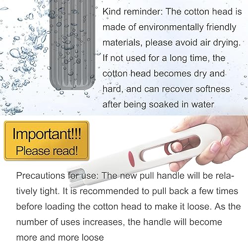 Miniatura 4 de Mini trapeador portátil de limpieza automática, fregona de limpieza automática manos libres, adecuada para lavabo, fregadero, baño, vidrio de